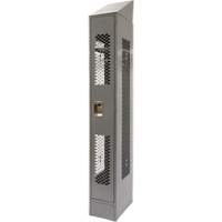 Vented Lockers, 12" x 18" x 88", Steel, Grey, Knocked Down, Perforated Les Distributions ICE
