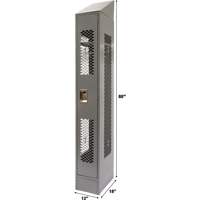 Vented Lockers, 12" x 18" x 88", Steel, Grey, Knocked Down, Perforated Les Distributions ICE