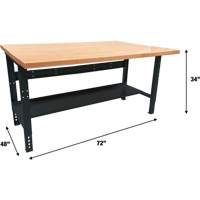 Industrial Modular Workbench, 1000 lbs. Cap., 72" W x 48" D Les Distributions ICE