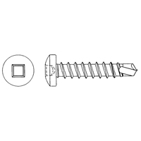 Self Drill Pan Head Screws, #10 x 1/2" L, Zinc Plated Les Distributions ICE