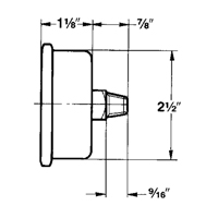 Pressure Gauges, 2-1/2" , 30" Hg-0" Vac., Bottom Mount, Liquid Filled Analogue Les Distributions ICE