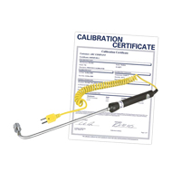 Right Angle Thermocouple Surface Probe with Calibration Certificate, 500 °C (932°F) Max. Temp. Les Distributions ICE