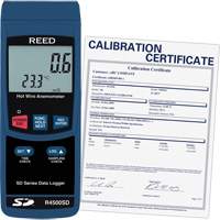 Data Logging Hot Wire Thermo-Anemometer with Calibration Certificate, Data Logging, 0.2 - 25 m/sec Air Velocity Range Les Distributions ICE