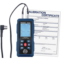 Thickness Gauge with Calibration Certificate, Digital Display, Ultrasound, 0.04" - 11.8" (1 mm - 300 mm) Range Les Distributions ICE