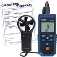 Thermo-an&eacute;mom&egrave;tre &agrave; aube R4100 avec volume d'air et certificat d'&eacute;talonnage, Enregistrement des donn&eacute;es, Gamme de v&eacute;locit&eacute; d'air de 0,4 - 30 m/sec Les Distributions ICE