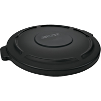 Brute&reg; 44-Gallon Lids, Flat Lid, Plastic/Polyethylene, Fits Container Size: 24" Dia. Les Distributions ICE