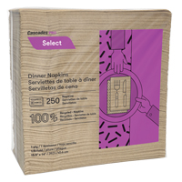 Serviettes de table &agrave; pli 1/8 Pro Select, 1 pli, 15,5" x 16" Les Distributions ICE