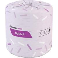 Pro Select&reg; Toilet Paper, 2 Ply, 500 Sheets/Roll, White Les Distributions ICE