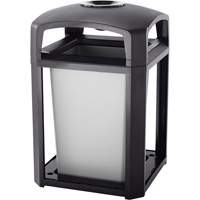 Cendrier et corbeille pour d&eacute;chets de s&eacute;rie Landmark, Plastique, Capacit&eacute; 35 gal. US, Hauteur 40" Les Distributions ICE