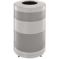 Poubelle d&eacute;corative &agrave; dessus ouvert classique, Acier inoxydable, Capacit&eacute; 51 gal. US Les Distributions ICE