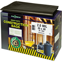 Contractor Liners, Strong, 30" W x 48" L, 2 mils, Black, 121.13 L (32 Gal.) Capacity Les Distributions ICE