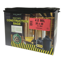 Contractor Liners, Strong, 30" W x 48" L, 4 mils, Black, 124.91 L (33 Gal.) Capacity Les Distributions ICE