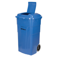 Roll Out Recycling Bin, Curbside, Polyethylene, 65 US gal. Les Distributions ICE