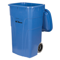 Roll Out Recycling Bin, Curbside, Polyethylene, 65 US gal. Les Distributions ICE