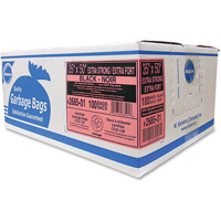 Sacs &agrave; d&eacute;chets de calibre industriel, T-Fort, 50" la x 35" lo, 1,17 mil, Noir Les Distributions ICE