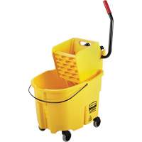 Ensemble de seau pour vadrouille et essoreuse WaveBrake, Pression lat&eacute;rale, 8,75 gal. US (35 pintes), Jaune Les Distributions ICE