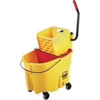 Ensemble de seau pour vadrouille et essoreuse WaveBrake, Pression lat&eacute;rale, 8,75 gal. US (35 pintes), Jaune Les Distributions ICE