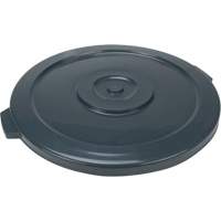 Waste Container Lid, Flat Lid, Plastic/Polyethylene, Fits Container Size: 24" Dia. Les Distributions ICE