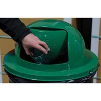 Drum Waste Disposal Top, Dome Lid, Metal, Fits Container Size: 23-1/2" Dia. Les Distributions ICE