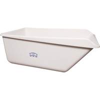Angled Dump Tub, Plastic, White Les Distributions ICE