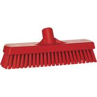 Deck & Wall Scrub Brush, Stiff Bristles, 12", Polyester, Red Les Distributions ICE