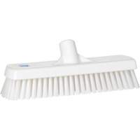 Deck & Wall Scrub Brush, Stiff Bristles, 12", Polyester, White Les Distributions ICE