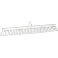 Combo Bristle Push Broom, Coarse/Fine Bristles, 24", Polyester, White Les Distributions ICE