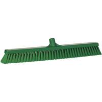Small Particle Push Broom Head, Fine Bristles, 24", Polyester, Green Les Distributions ICE