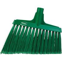 Angled Broom Head, Split Bristles, 11-1/2", Polyester, Green Les Distributions ICE