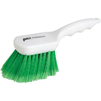 Short Handle Detail Brush, 9" L, Synthetic Bristles, Green Les Distributions ICE