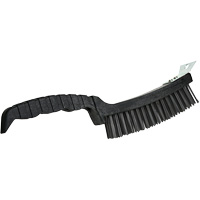Scratch Brush, Steel, 4 x 17 Wire Rows, 12" Long Les Distributions ICE