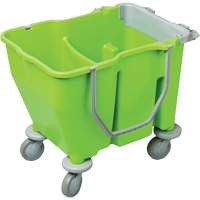 Seau double pour vadrouille avec essoreuse, Capacit&eacute; de 3,75 gal. US (60 pintes), Vert Les Distributions ICE