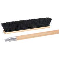Push Broom with Metal-Threaded Handle, 24", Medium, Tampico Bristles Les Distributions ICE