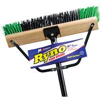 Ryno Push Broom with Braced Handle, 18", Stiff, PVC Bristles Les Distributions ICE