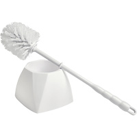 Bowl Brush with Caddy, 15-1/2" L, Polypropylene Bristles, White Les Distributions ICE