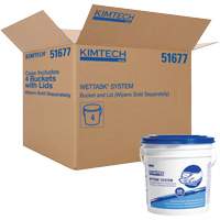 Syst&egrave;me d'essuie-tout en seau avec couvercle WetTask Les Distributions ICE