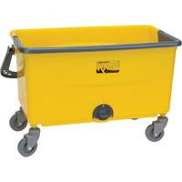 Microfibre Mop Bucket & Wringer, Strainer, 11 US Gal. (44 Quart), Yellow Les Distributions ICE
