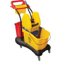 Multifunctional Mop Trolley, Down Press, 9.5 US Gal.(38 Quart), Yellow Les Distributions ICE