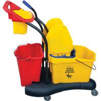 Multifunctional Mop Trolley, Down Press, 9.5 US Gal.(38 Quart), Yellow Les Distributions ICE