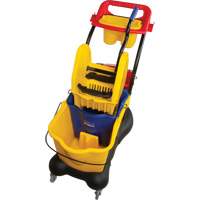 Multifunctional Mop Trolley, Down Press, 9.5 US Gal.(38 Quart), Yellow Les Distributions ICE