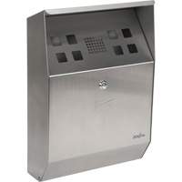 Smoking Receptacle, Wall-Mount, Stainless Steel, 1.6 Litres Capacity, 13-4/5" Height Les Distributions ICE