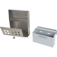 Smoking Receptacle, Wall-Mount, Stainless Steel, 1.6 Litres Capacity, 13-4/5" Height Les Distributions ICE