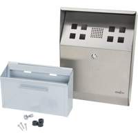 Smoking Receptacle, Wall-Mount, Stainless Steel, 1.6 Litres Capacity, 13-4/5" Height Les Distributions ICE