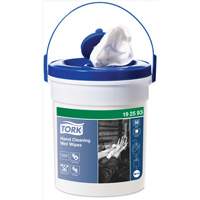 Hand Cleaning Wet Wipe Bucket, 58 Wipes, 10-3/5" x 10-3/5" Les Distributions ICE
