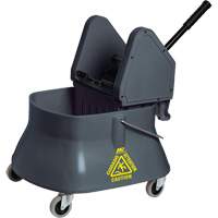 Seau pour vadrouille et essoreuse Champ, Pression vers le bas, 6,5 gal. US (26 pintes)/7,5 gal. US (30 pintes), Gris Les Distributions ICE