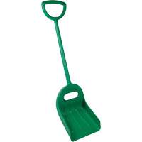 Pelle large &agrave; double prise, Lame 14" x 18", Longueur de 47-1/2", Plastique, Vert Les Distributions ICE