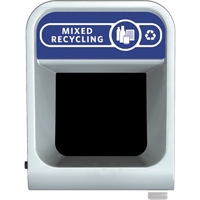 Conteneur pour d&eacute;chets de recyclage m&eacute;lang&eacute;s Configure, Vrac, Acier, 45 gal. US Les Distributions ICE
