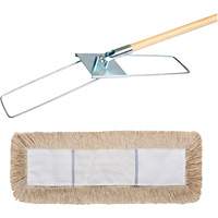 Break-Ezy Dust Mop System, Slip On Style, Cotton, 48" L x 5" W Les Distributions ICE
