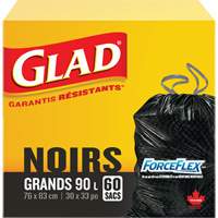 90L Garbage Bags, Regular, 30" W x 33" L, Black Les Distributions ICE