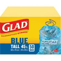 45L Recycling Bags, Regular, 24" W x 28" L, Blue Les Distributions ICE